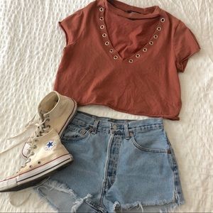 Cutout Tee crop top